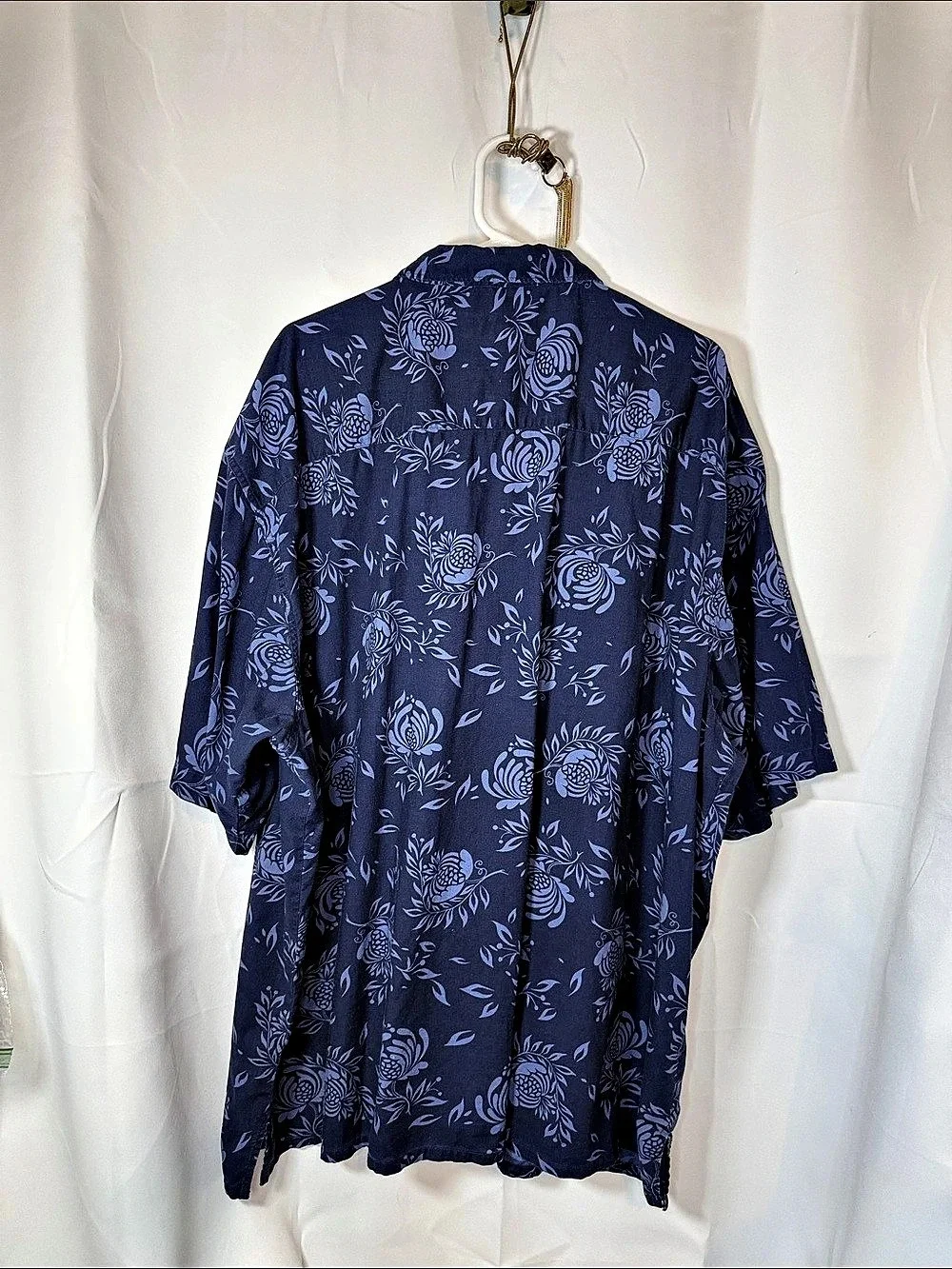 Polo Jeans Co.Floral Button-Up 100% cotton Shirt Blue & Purple  size 4XL